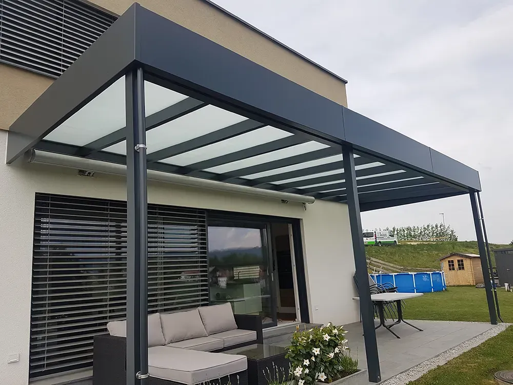 Terrassenüberdachung, Rohr